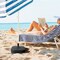 Black HDPE Patio Umbrella Base with Water and Sand Fill for Stability